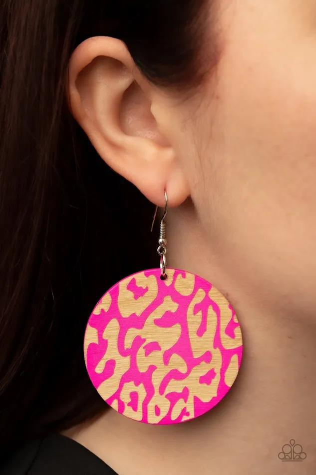 Paparazzi Jewelry Earrings Paparazzi Earring Catwalk Safari Pink