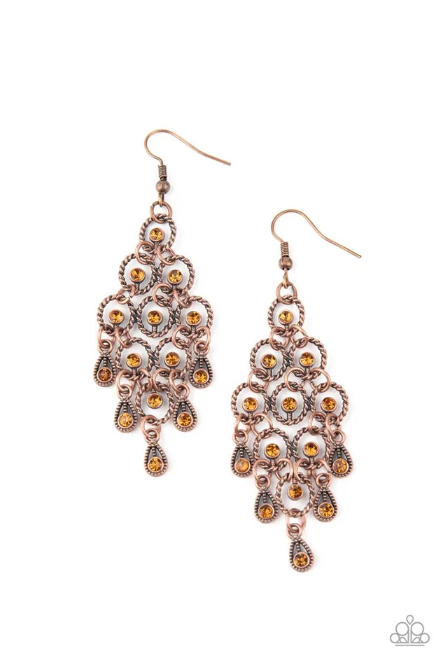 Paparazzi Jewelry Earrings Paparazzi Earring Chandelier Cameo Copper Paparazzi Jewelry Earrings Paparazzi Earring Chandelier Cameo Copper