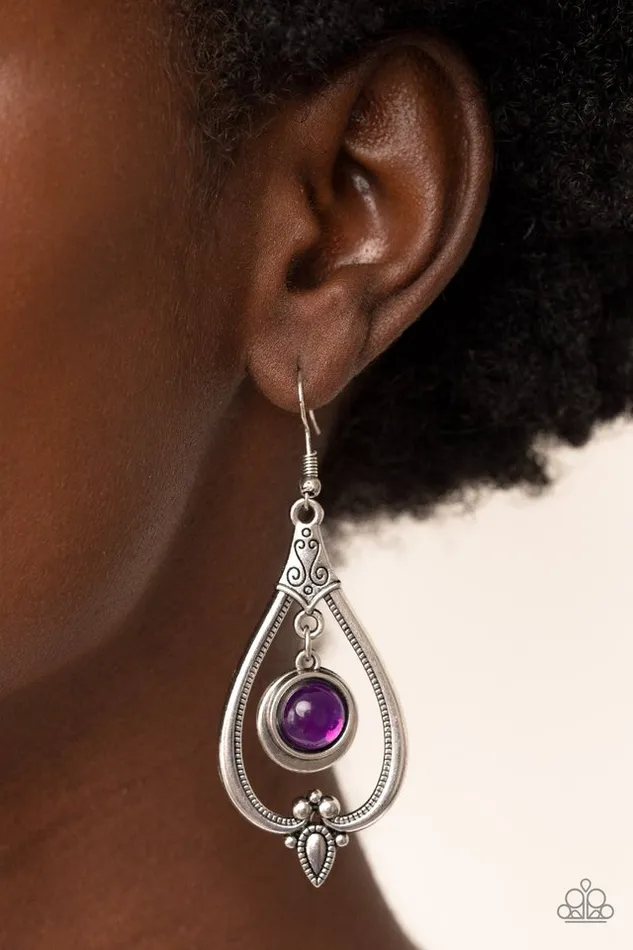 Paparazzi Jewelry Earrings Paparazzi Earring Ethereal Emblem Purple