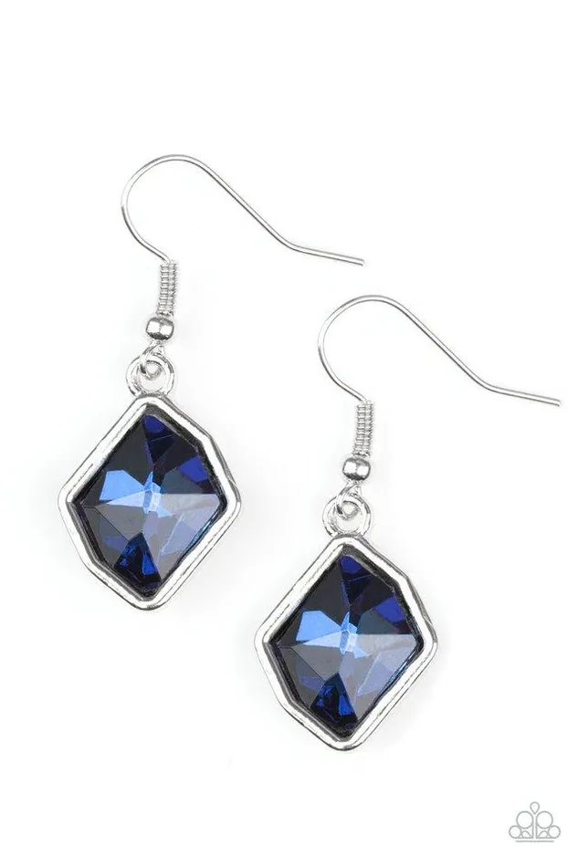 Paparazzi Jewelry Earrings Paparazzi Earring Glow It Up Blue