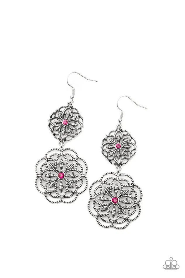Paparazzi Jewelry Earrings Paparazzi Earring Mandala Mecca Pink Paparazzi Jewelry Earrings Paparazzi Earring Mandala Mecca Pink