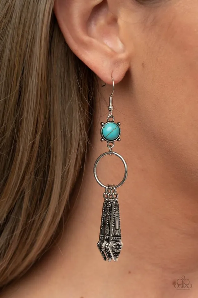 Paparazzi Jewelry Earrings Paparazzi Earring Prana Paradise Blue