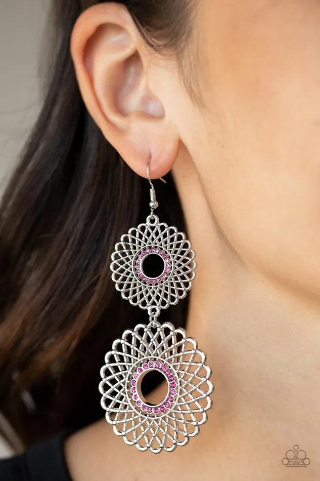 Paparazzi Jewelry Earrings Paparazzi Earring Regal Roulette Pink