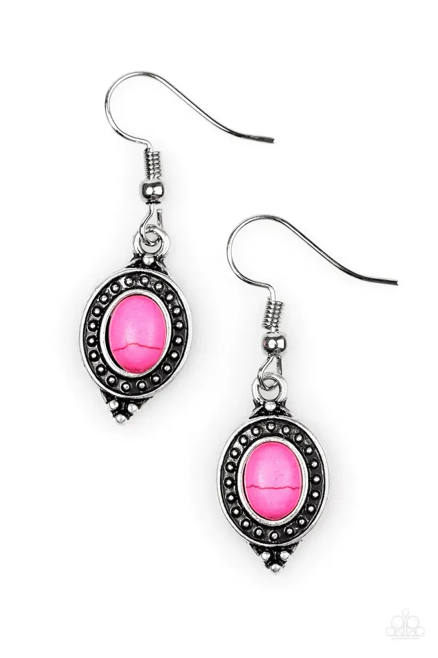 Paparazzi Jewelry Earrings Paparazzi Earring Rodeo Ride Pink