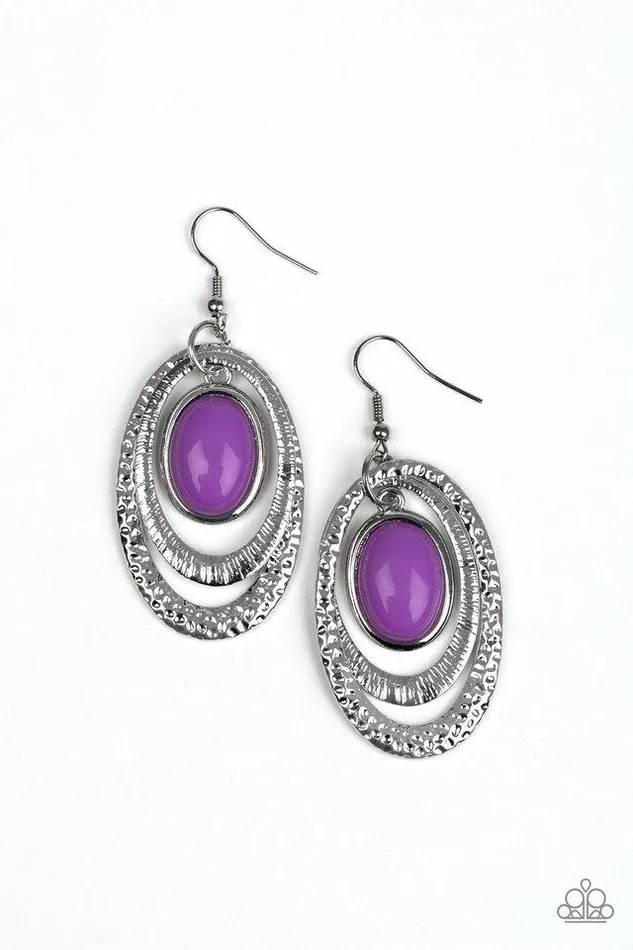 Paparazzi Jewelry Earrings Paparazzi Earring Seaside Spinster Purple