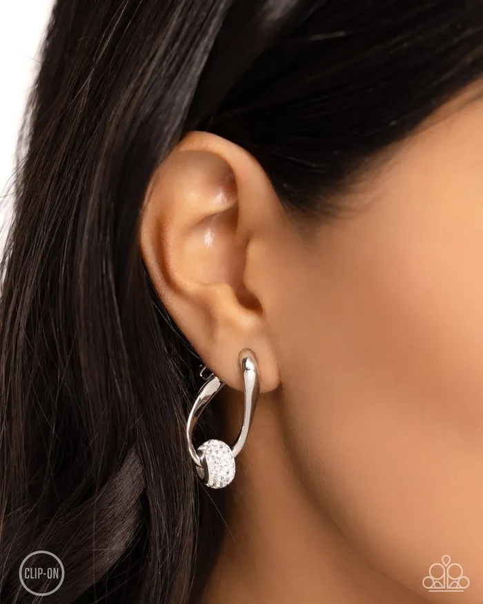 Paparazzi Jewelry Earrings Paparazzi Earring Secret Standout White