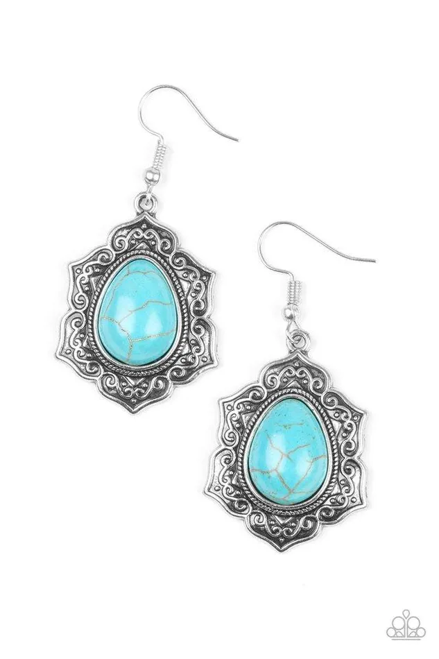 Paparazzi Jewelry Earrings Paparazzi Earring So Santa Fe Blue