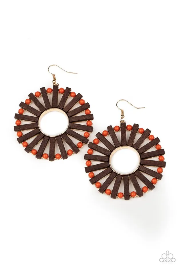 Paparazzi Jewelry Earrings Paparazzi Earring Solar Flare Orange Paparazzi Jewelry Earrings Paparazzi Earring Solar Flare Orange