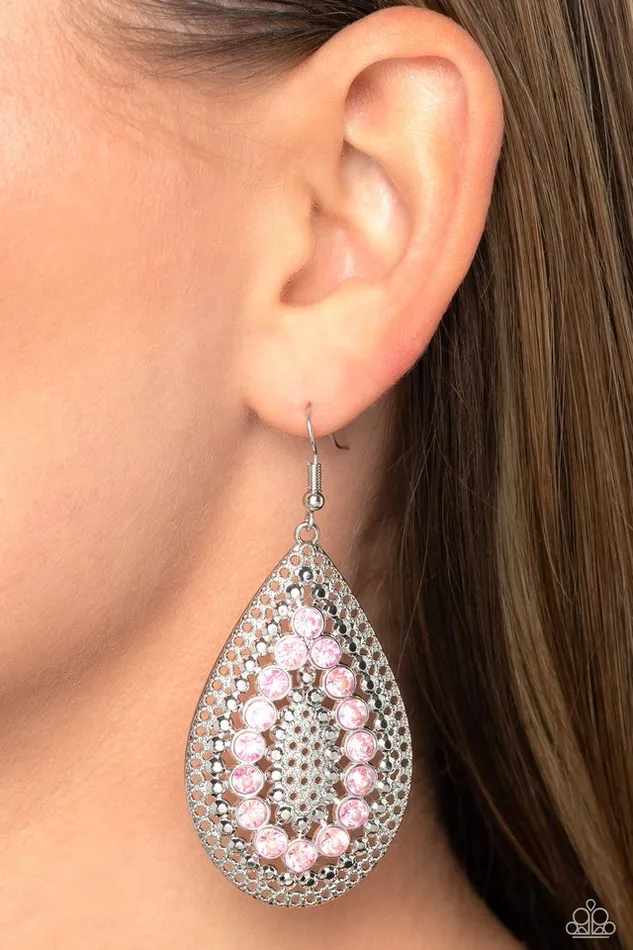 Paparazzi Jewelry Earrings Paparazzi Earring Spirited Socialite Pink