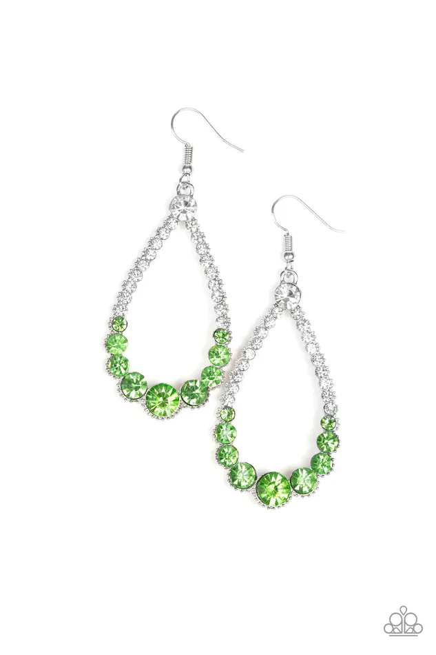 Paparazzi Jewelry Earrings Paparazzi Earring Token Twinkle Green