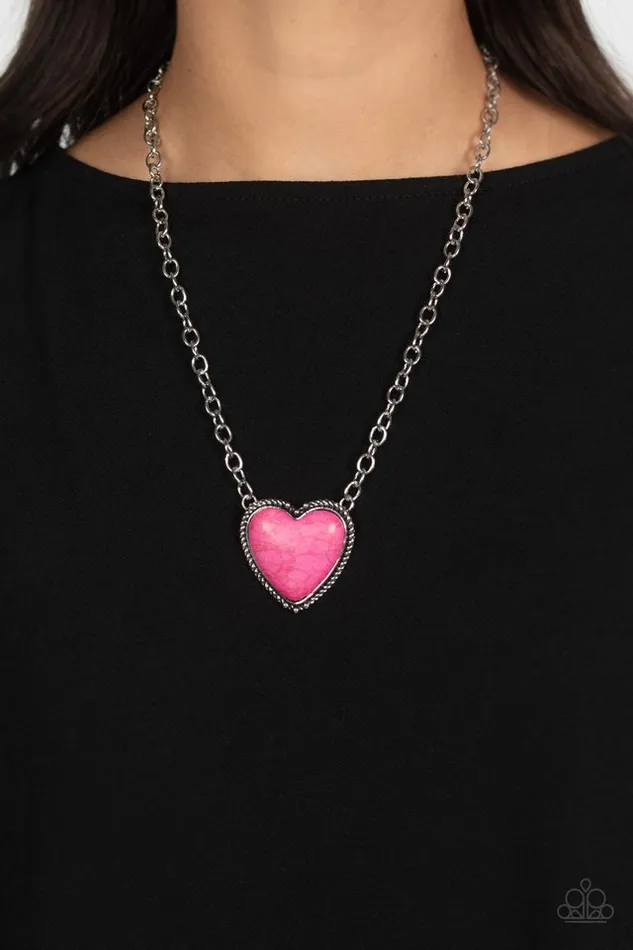Paparazzi Jewelry Necklaces Paparazzi Necklace Authentic Admirer Pink