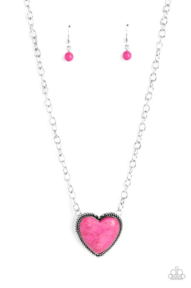 Paparazzi Jewelry Necklaces Paparazzi Necklace Authentic Admirer Pink