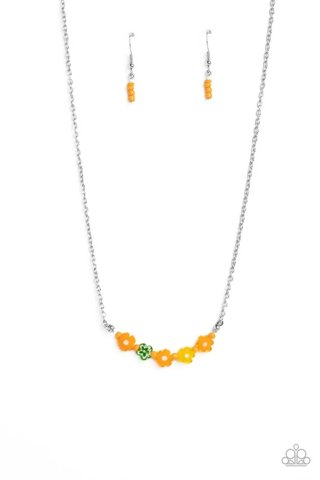 Paparazzi Jewelry Necklaces Paparazzi Necklace BOUQUET We Go Orange