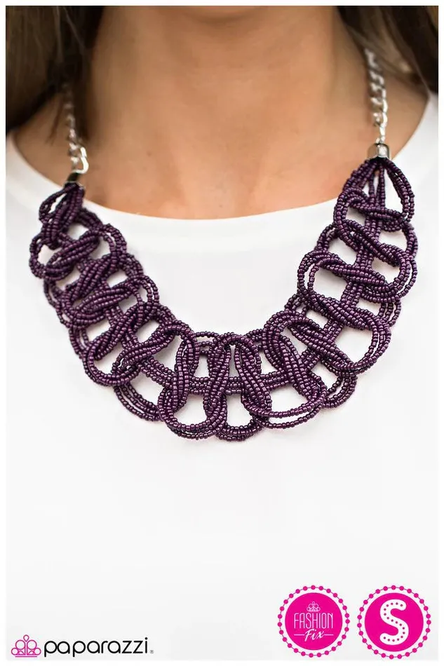 Paparazzi Jewelry Necklaces Paparazzi Necklace BRAID New Girl Purple