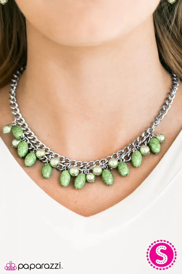 Paparazzi Jewelry Necklaces Paparazzi Necklace Cant BEAD Tamed Green