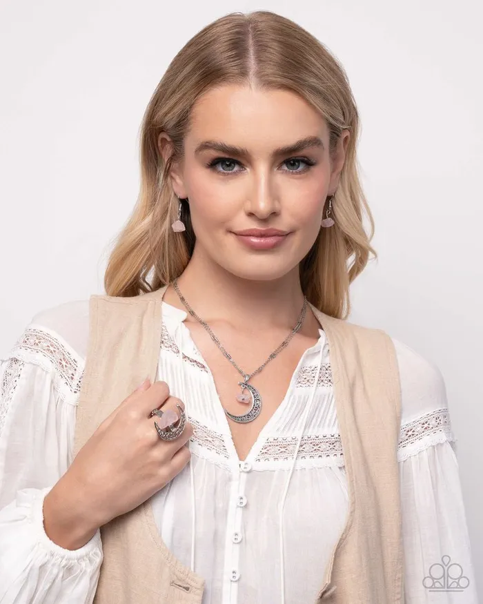 Paparazzi Jewelry Necklaces Paparazzi Necklace Crescent Charm Pink Paparazzi Jewelry Necklaces Paparazzi Necklace Crescent Charm Pink