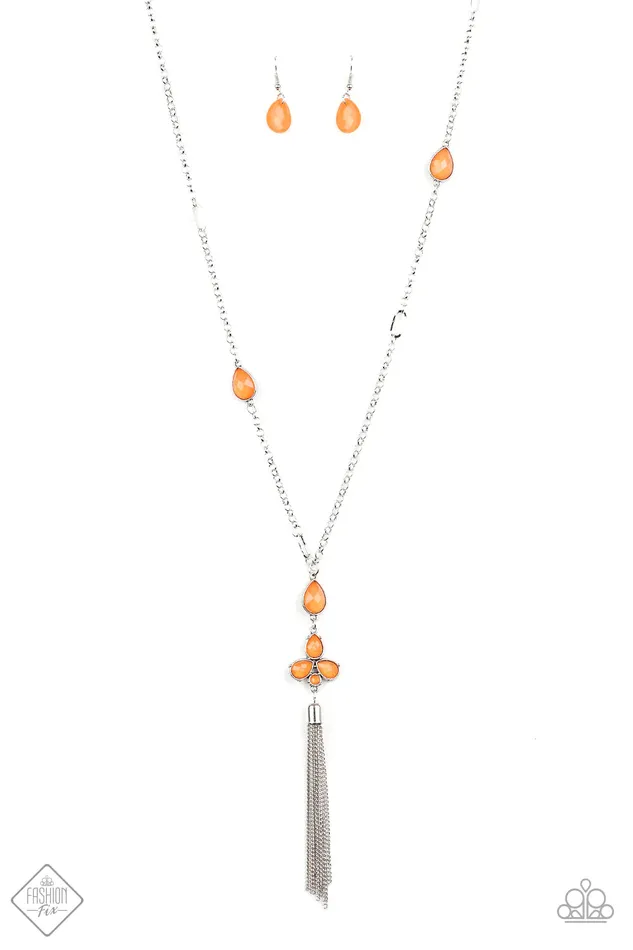 Paparazzi Jewelry Necklaces Paparazzi Necklace Eden Dew Orange