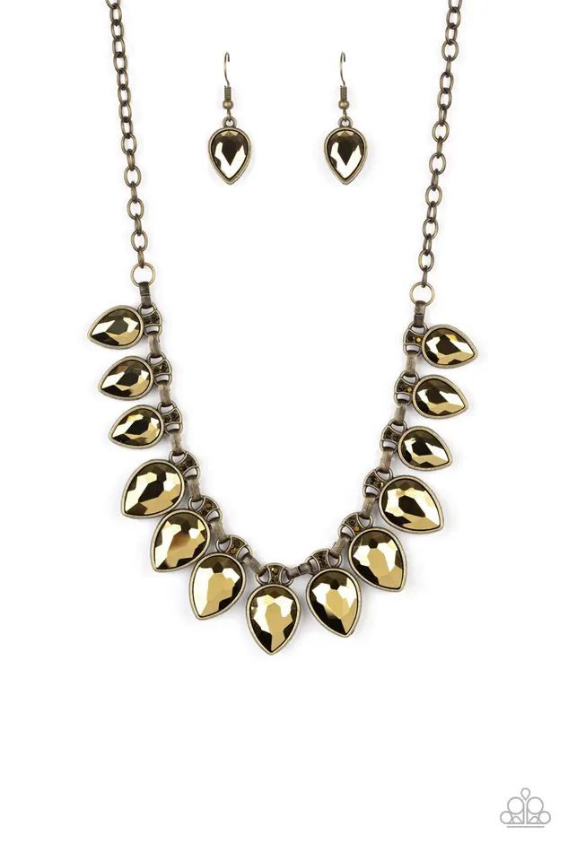 Paparazzi Jewelry Necklaces Paparazzi Necklace FEARLESS is More Brass
