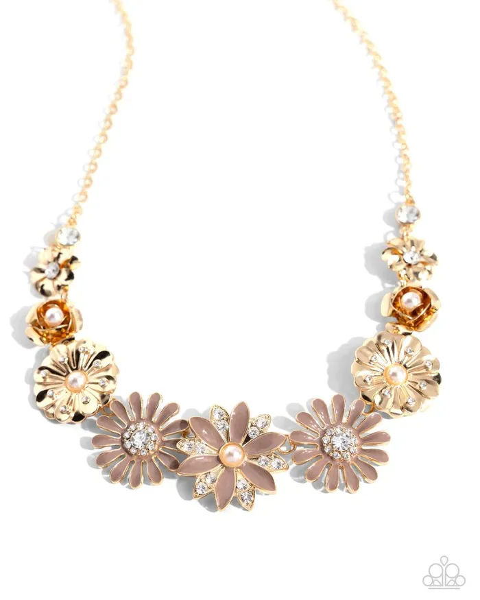 Paparazzi Jewelry Necklaces Paparazzi Necklace Garden Gesture Brown Paparazzi Jewelry Necklaces Paparazzi Necklace Garden Gesture Brown