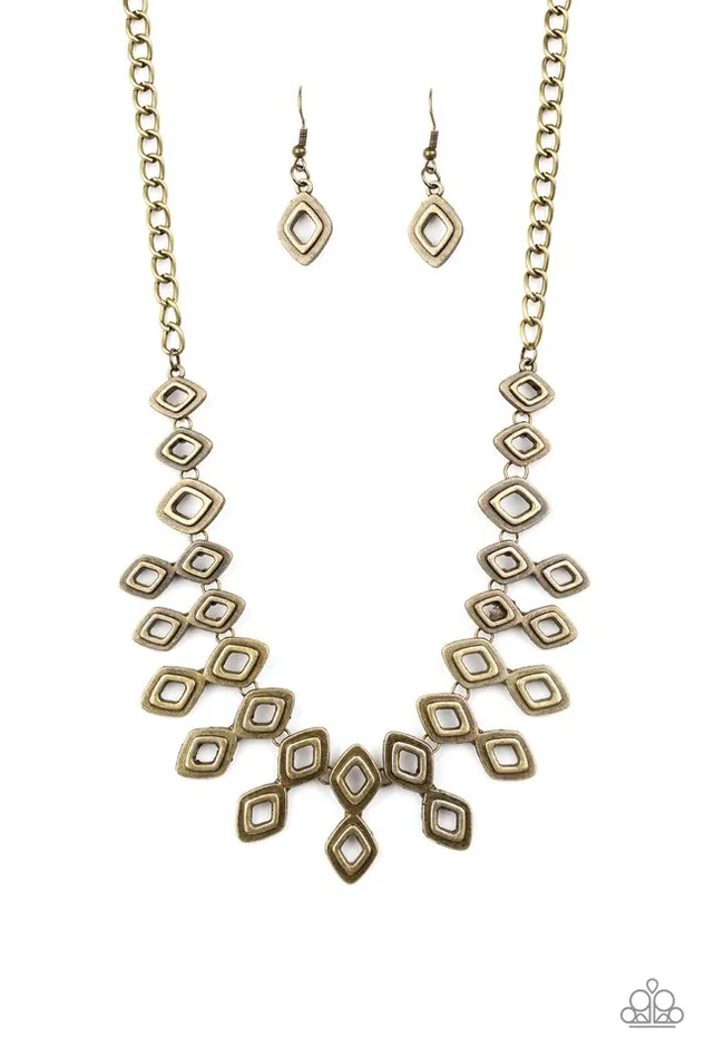 Paparazzi Jewelry Necklaces Paparazzi Necklace Geocentric Brass