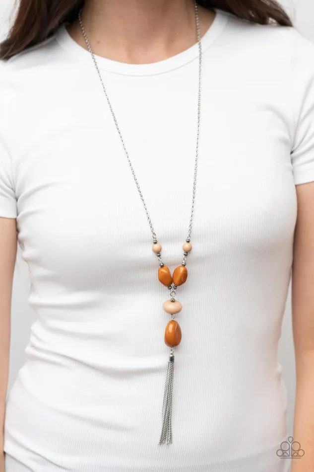 Paparazzi Jewelry Necklaces Paparazzi Necklace Heavenly Harmony Brown