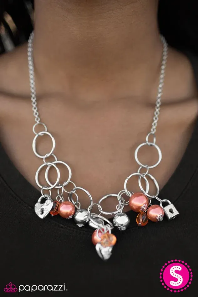 Paparazzi Jewelry Necklaces Paparazzi Necklace In A Bind Orange