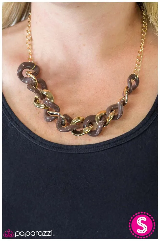 Paparazzi Jewelry Necklaces Paparazzi Necklace Join Forces Brown