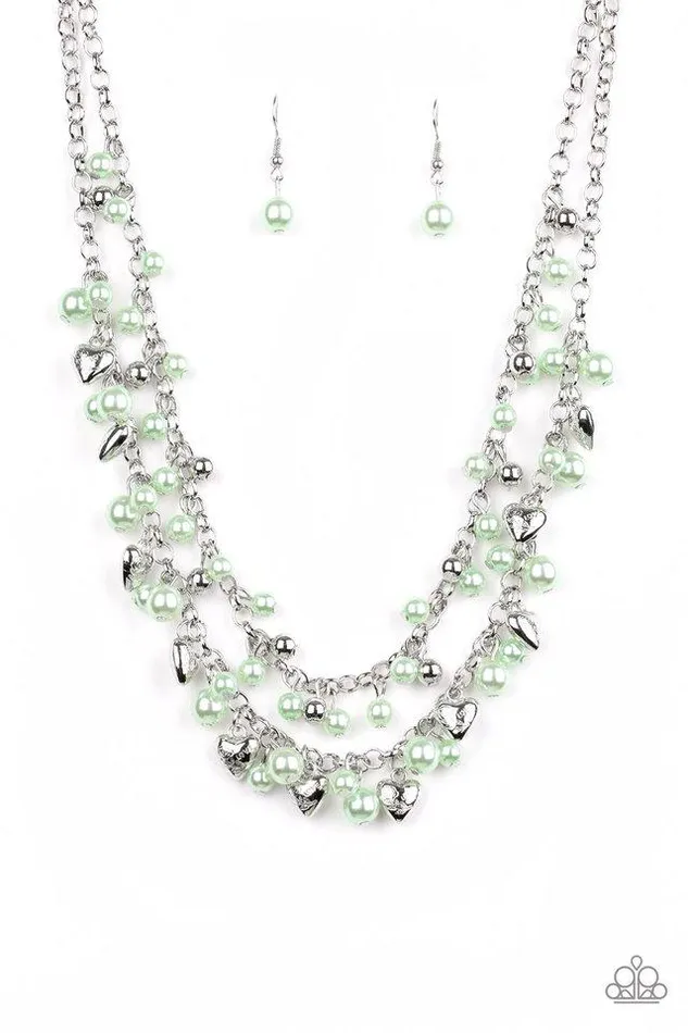 Paparazzi Jewelry Necklaces Paparazzi Necklace Kindhearted Heart Green