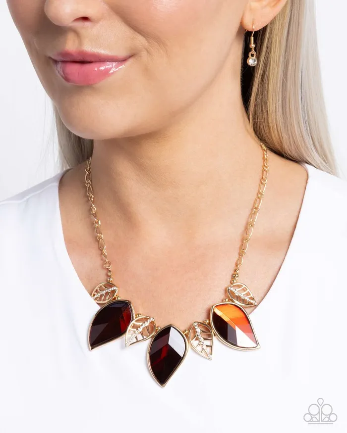 Paparazzi Jewelry Necklaces Paparazzi Necklace Leafy Leader Brown
