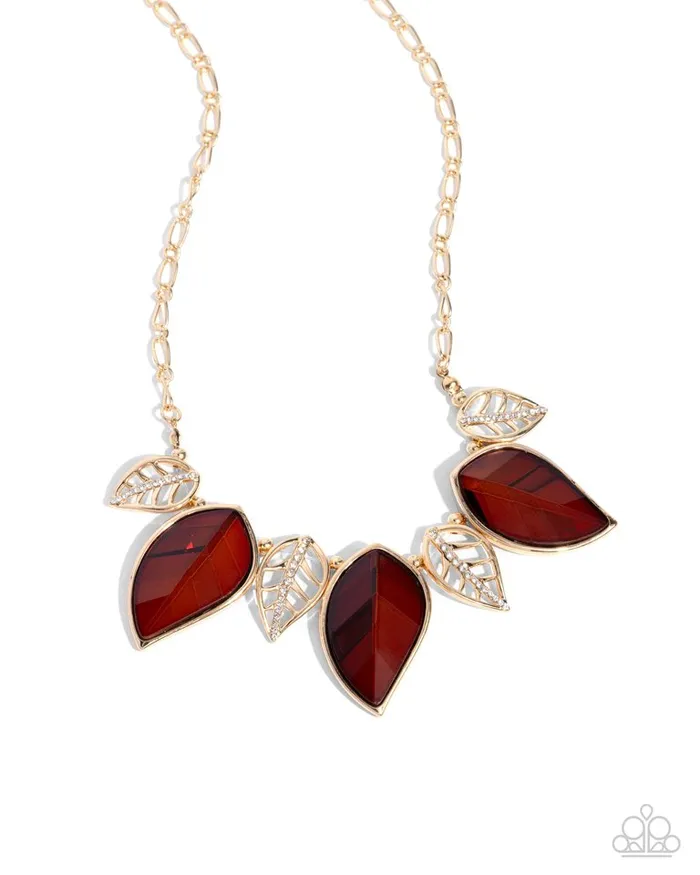 Paparazzi Jewelry Necklaces Paparazzi Necklace Leafy Leader Brown Paparazzi Jewelry Necklaces Paparazzi Necklace Leafy Leader Brown
