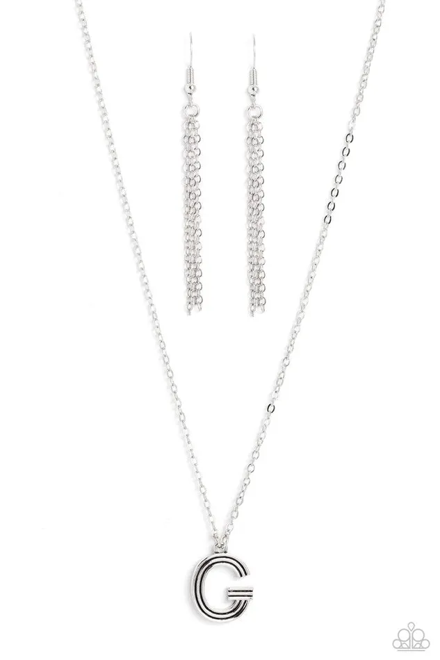 Paparazzi Jewelry Necklaces Paparazzi Necklace Leave Your Initials Silver G Paparazzi Jewelry Necklaces Paparazzi Necklace Leave Your Initials Silver G