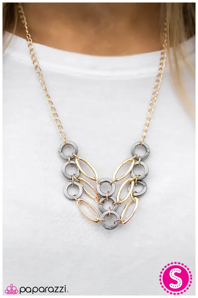 Paparazzi Jewelry Necklaces Paparazzi Necklace Mesh Network Gold