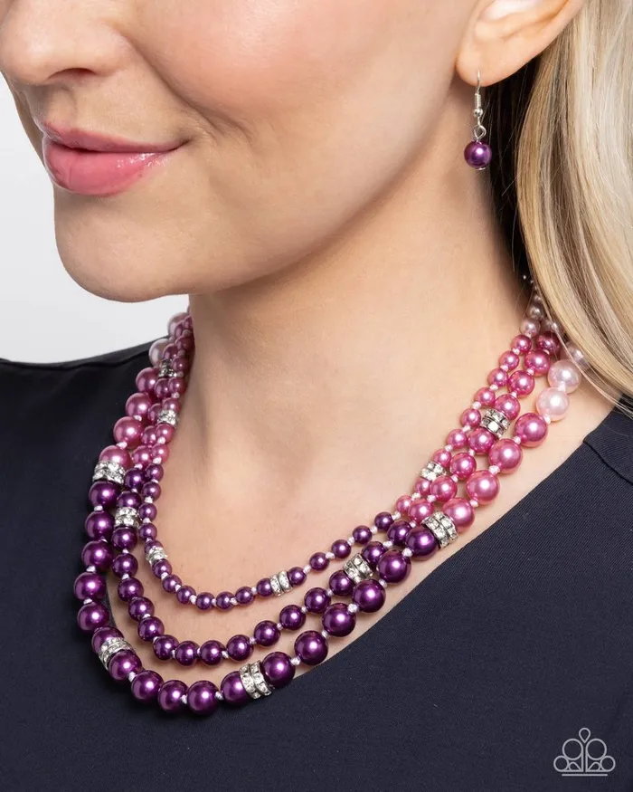 Paparazzi Jewelry Necklaces Paparazzi Necklace Ombr Ornament Purple