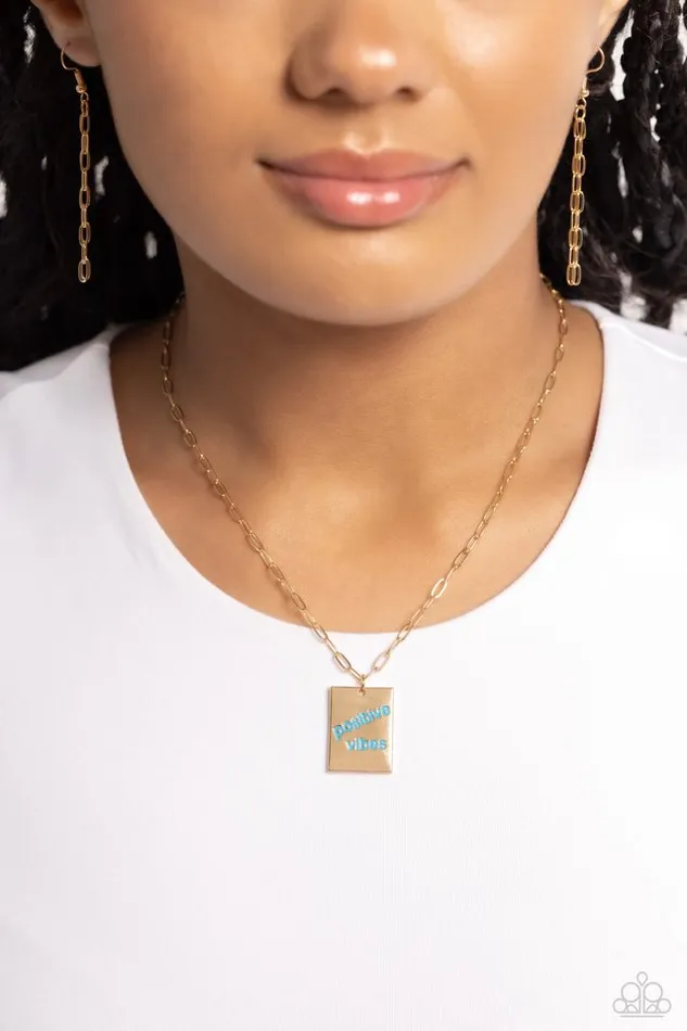 Paparazzi Jewelry Necklaces Paparazzi Necklace Optimistic Vibes Blue