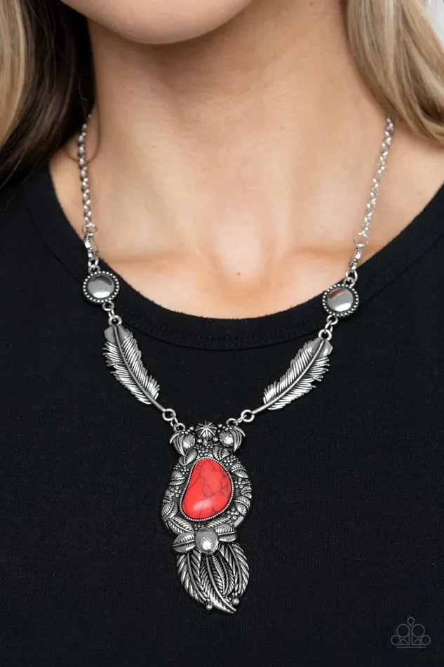 Paparazzi Jewelry Necklaces Paparazzi Necklace Ruler of The Roost Red