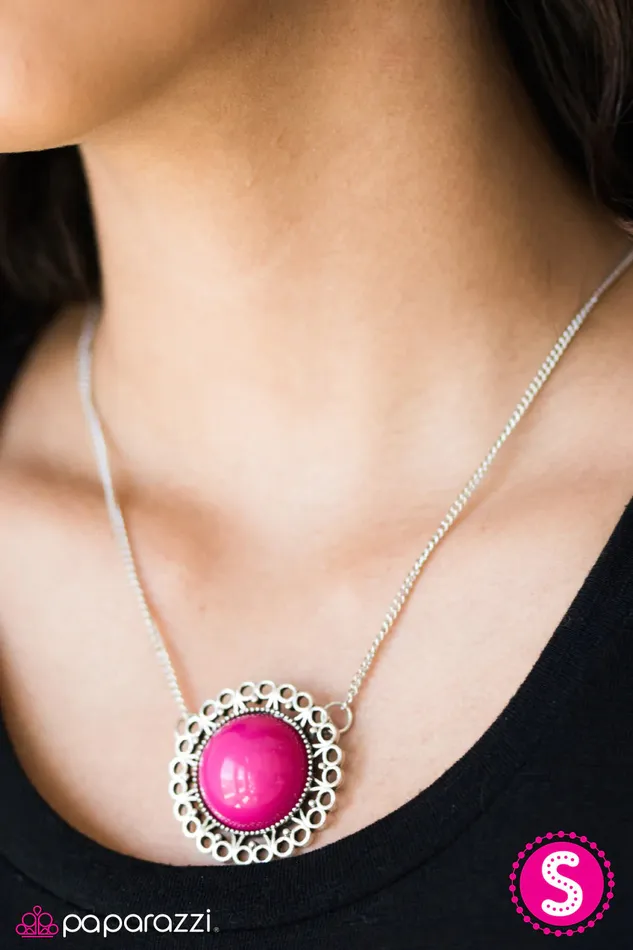 Paparazzi Jewelry Necklaces Paparazzi Necklace Summer Sun Pink