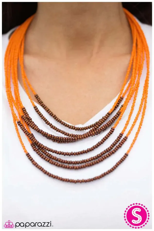 Paparazzi Jewelry Necklaces Paparazzi Necklace The Savannah Plains Orange
