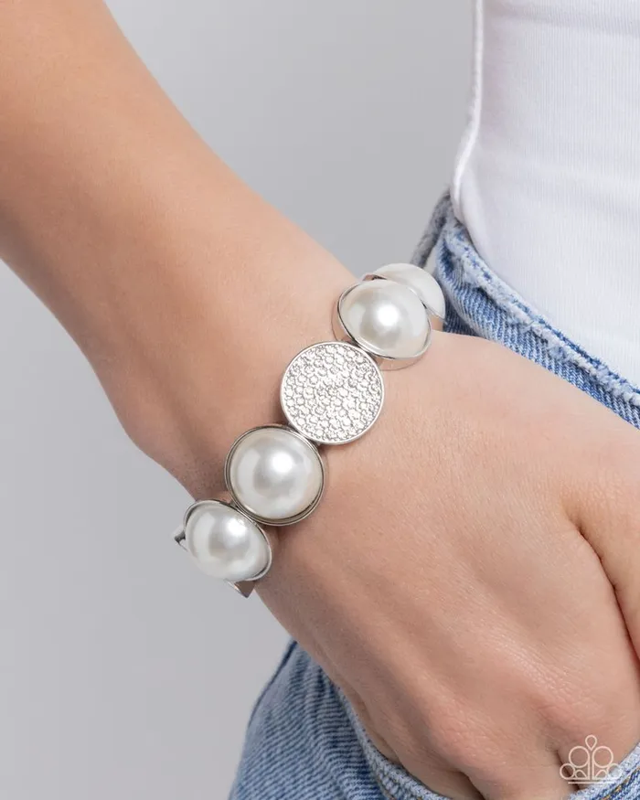 Paparazzi Jewelry Paparazzi Bracelet Believable Bling White Bracelets