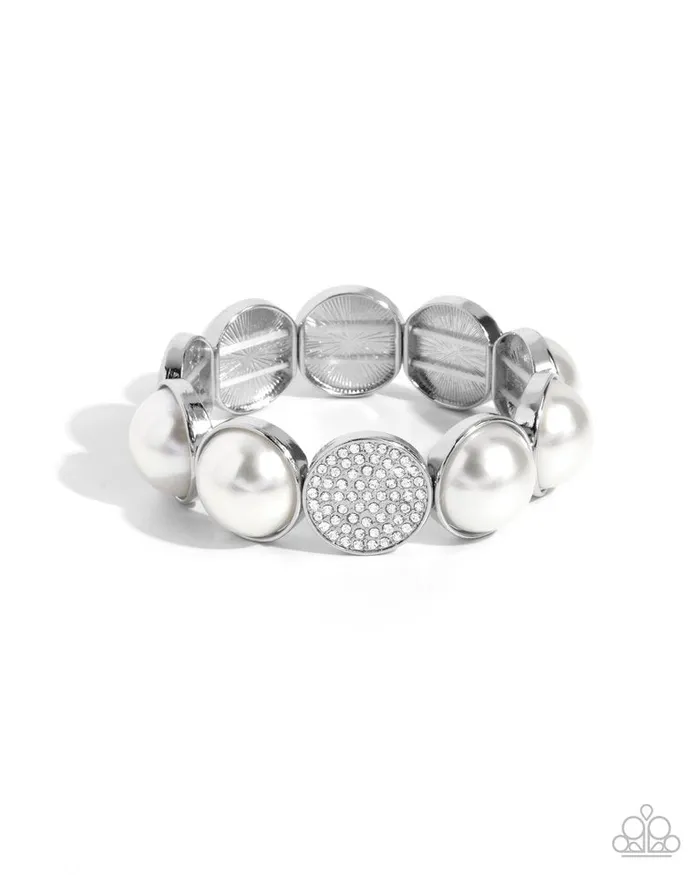 Paparazzi Jewelry Paparazzi Bracelet Believable Bling White Bracelets Paparazzi Jewelry Paparazzi Bracelet Believable Bling White Bracelets