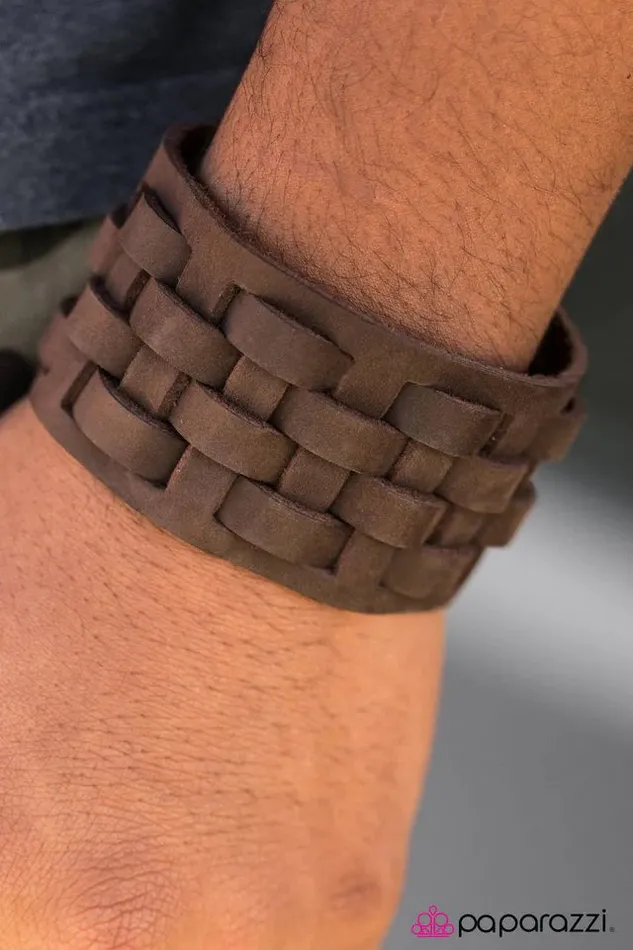 Paparazzi Jewelry Paparazzi Bracelet Laces and Leather Brown Bracelets