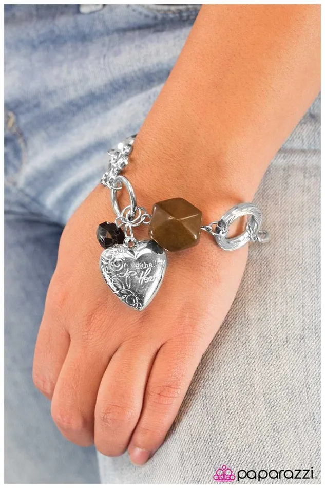 Paparazzi Jewelry Paparazzi Bracelet With All My Heart Brown Bracelets