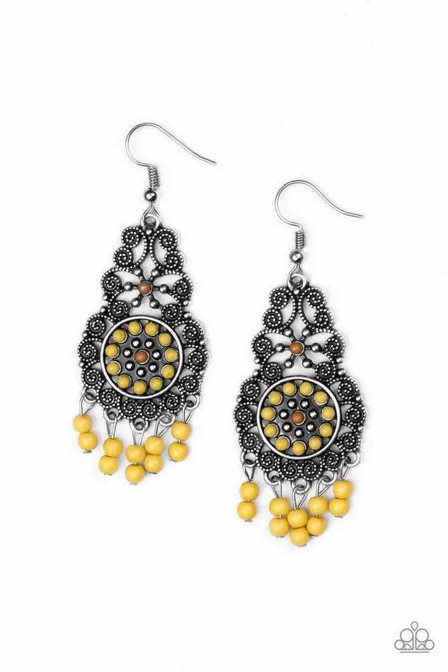 Paparazzi Jewelry Paparazzi Earring Courageously Congo Yellow Earrings