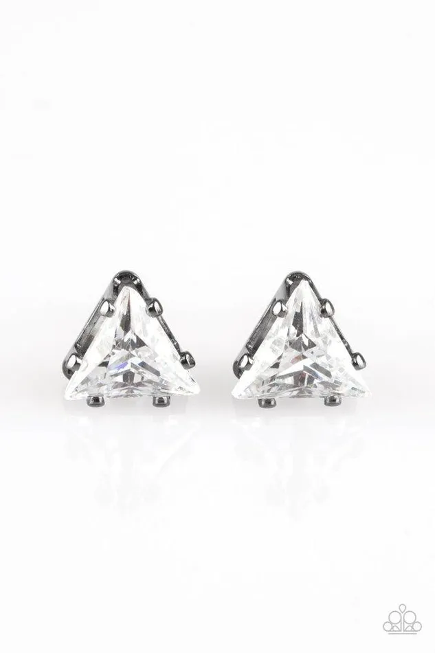 Paparazzi Jewelry Paparazzi Earring Prismatic Shine Black Post Earrings