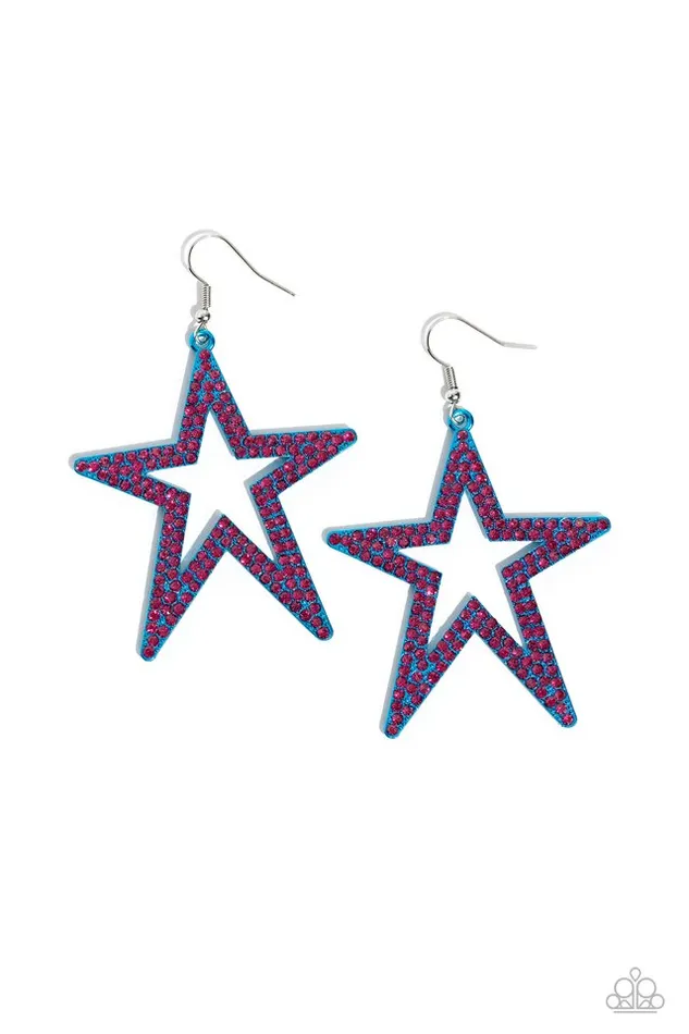 Paparazzi Jewelry Paparazzi Earring Rockstar Energy Blue Earrings Paparazzi Jewelry Paparazzi Earring Rockstar Energy Blue Earrings