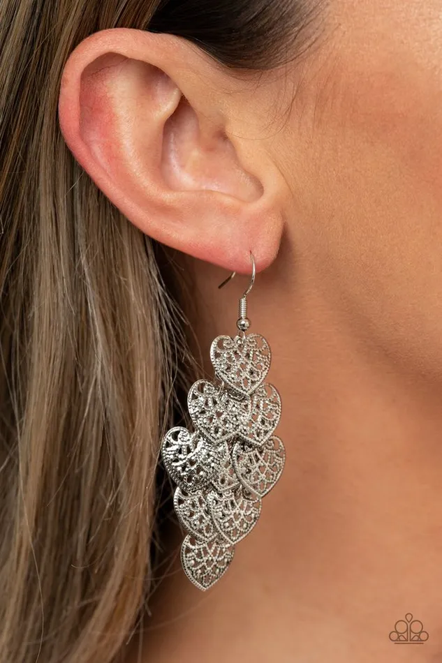 Paparazzi Jewelry Paparazzi Earring Shimmery Soulmates Silver Earrings