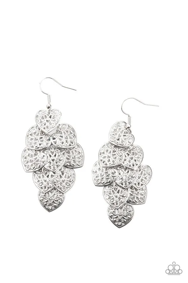 Paparazzi Jewelry Paparazzi Earring Shimmery Soulmates Silver Earrings Paparazzi Jewelry Paparazzi Earring Shimmery Soulmates Silver Earrings