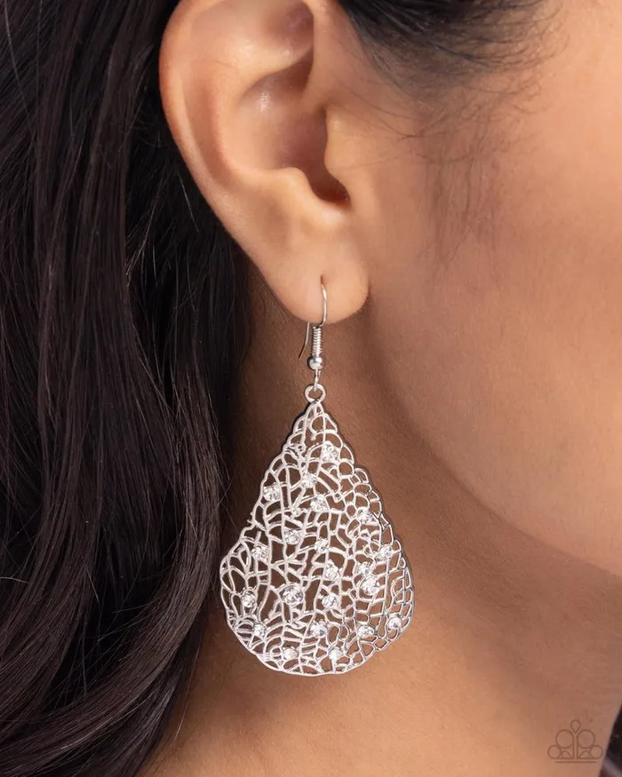 Paparazzi Jewelry Paparazzi Earring Stargazing Glamour White Earrings
