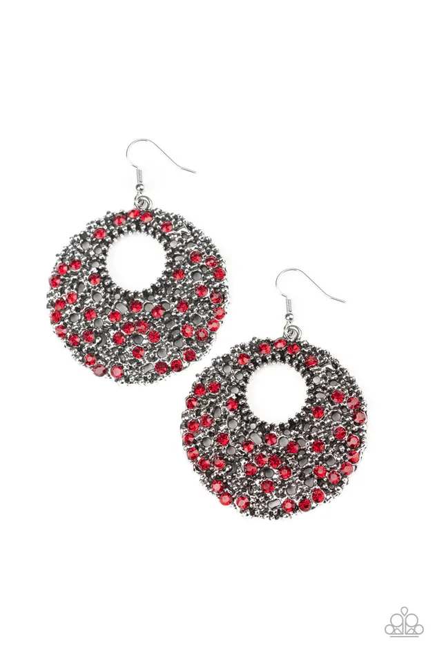 Paparazzi Jewelry Paparazzi Earring Starry Showcase Red Earrings