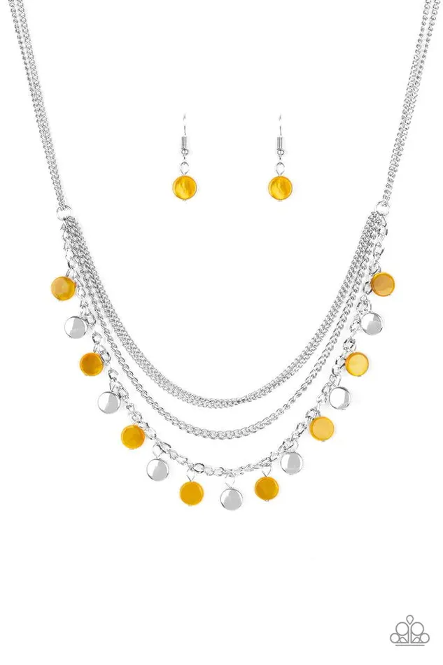 Paparazzi Jewelry Paparazzi Necklace Beach Flavor Yellow Necklaces