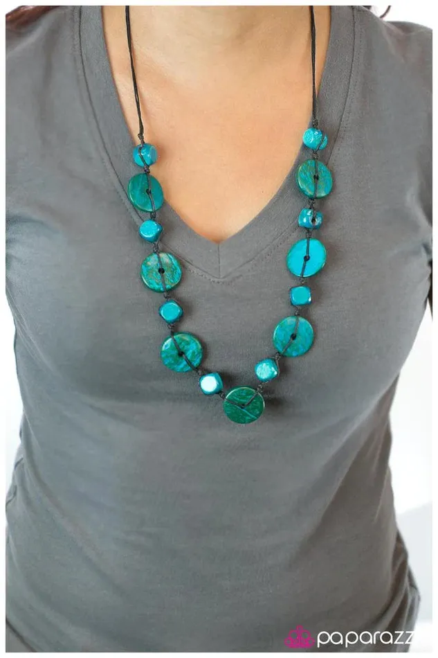 Paparazzi Jewelry Paparazzi Necklace Boardwalk Beauty Blue Necklaces